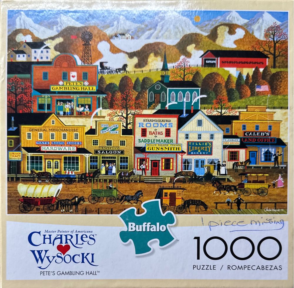 Pete’s Gambling Hall - Buffalo Games puzzle collectible [Barcode 079346114467] - Main Image 3