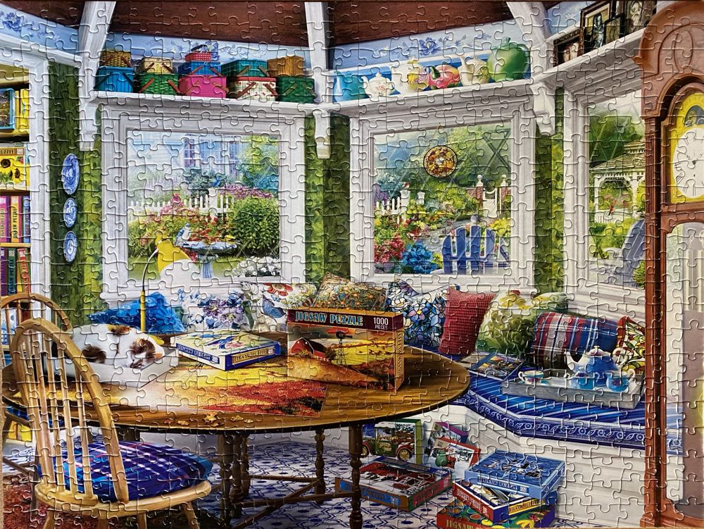 SOLD Puzzler’s Retreat - Masterpiece Puzzles puzzle collectible [Barcode 705988321832] - Main Image 2