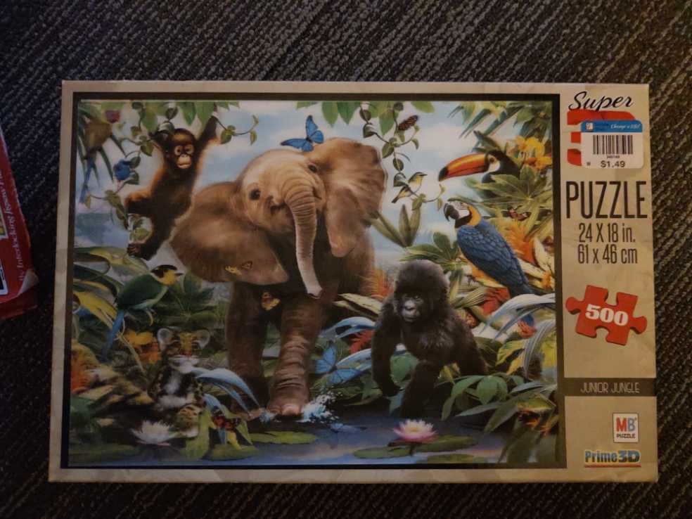 Junior Jungle- STEPHANIE  - Milton Bradley puzzle collectible [Barcode 047754100112] - Main Image 2