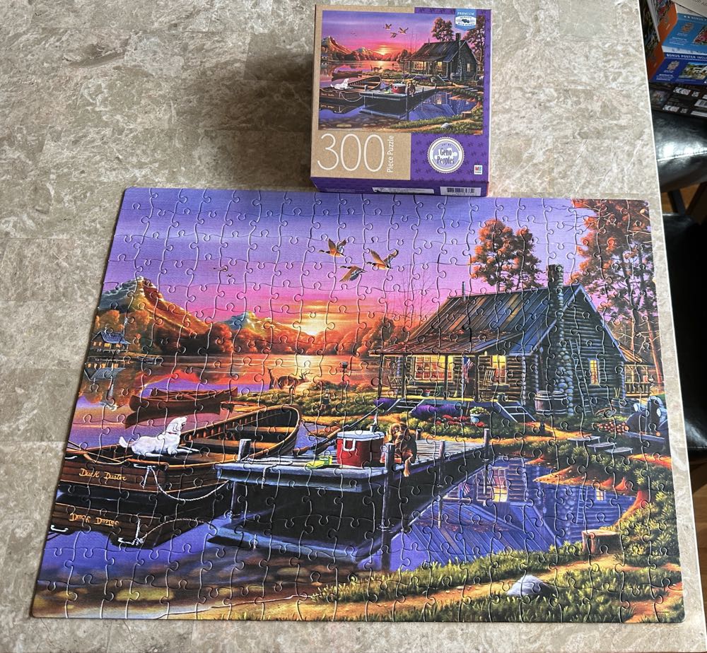 Sunset Over A Busy Day - Milton Bradley puzzle collectible [Barcode 778988184332] - Main Image 2