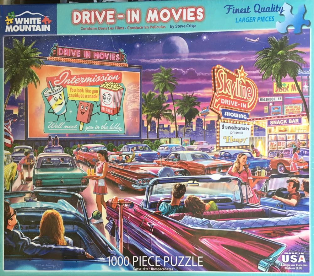 Drive-in Movies NIB #2 - White Mountain puzzle collectible [Barcode 724819262694] - Main Image 1