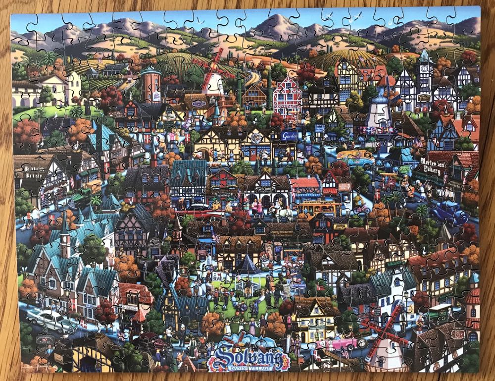 Solvang Danish Village - Dowdle Puzzles puzzle collectible [Barcode 671095502917] - Main Image 2