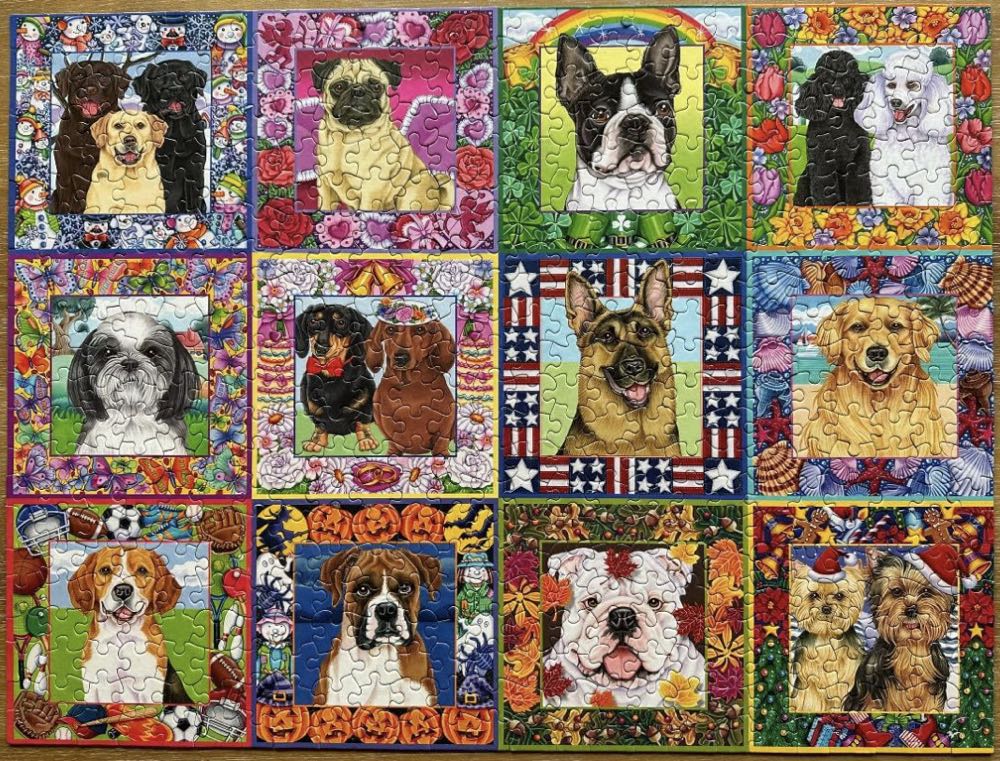 A Year Of Dogs - White Mountain puzzle collectible [Barcode 724819256105] - Main Image 2
