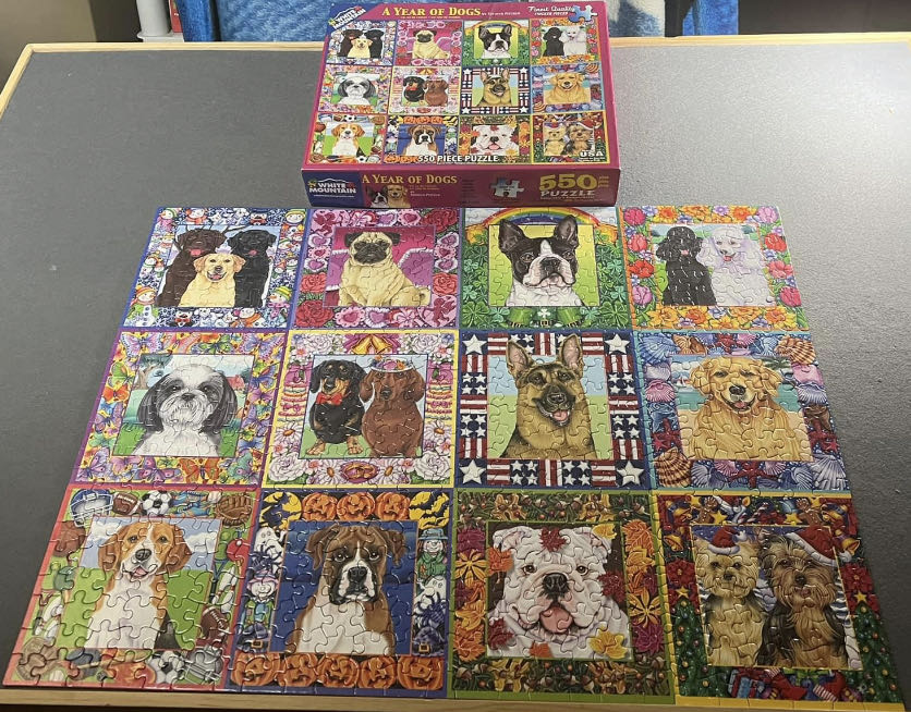 A Year Of Dogs - White Mountain puzzle collectible [Barcode 724819256105] - Main Image 3