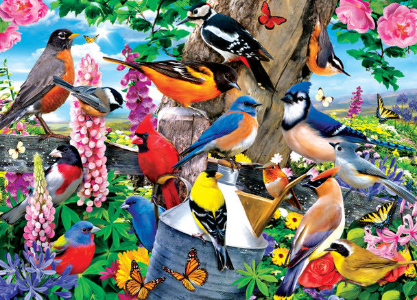 Spring Gathering Audubon  - Master Pieces 🇺🇸 puzzle collectible [Barcode 705988720611] - Main Image 2
