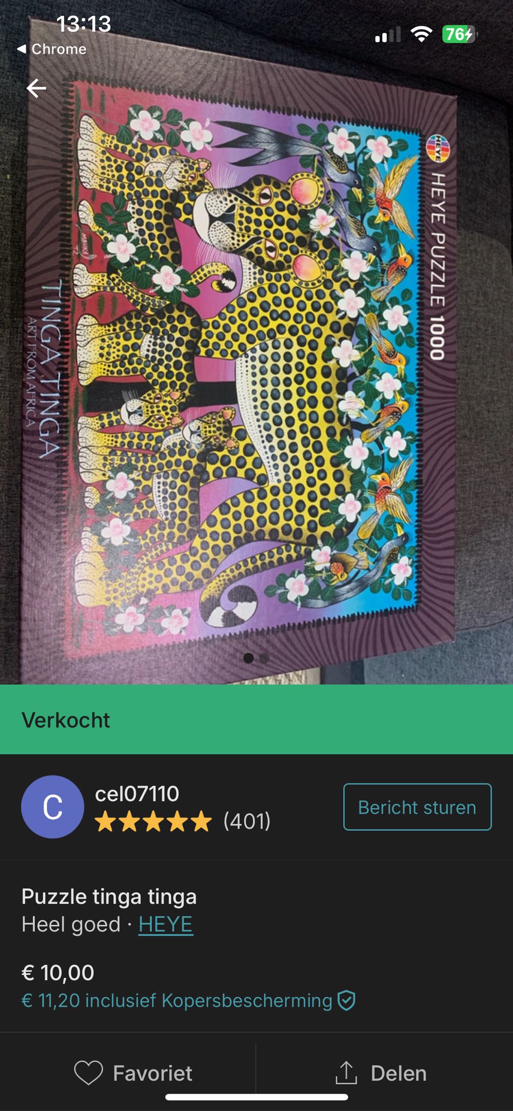 Tinga Tinga Wildcat Family - Heye Puzzle puzzle collectible [Barcode 4001689294274] - Main Image 4