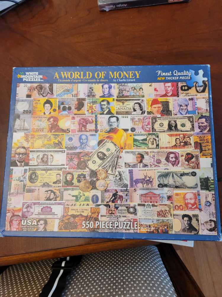 A World Of Money - White Mountain puzzle collectible [Barcode 724819256396] - Main Image 2
