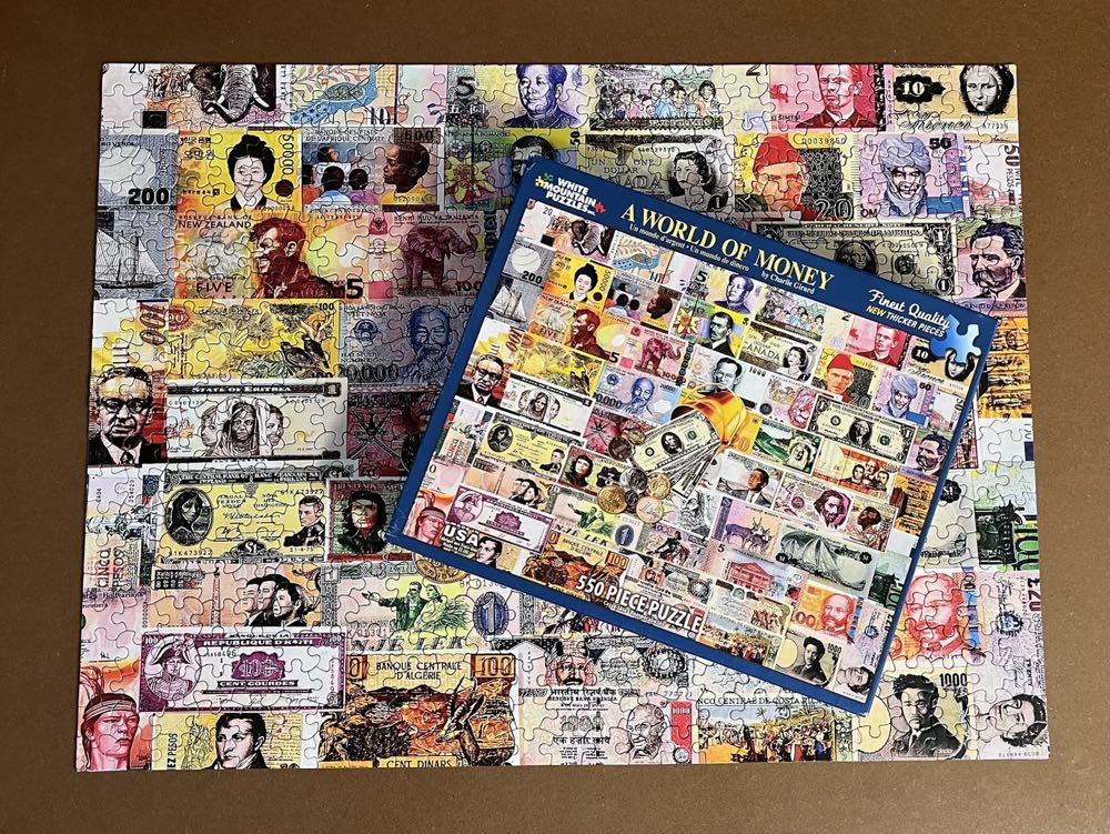 A World Of Money - White Mountain puzzle collectible [Barcode 724819256396] - Main Image 3
