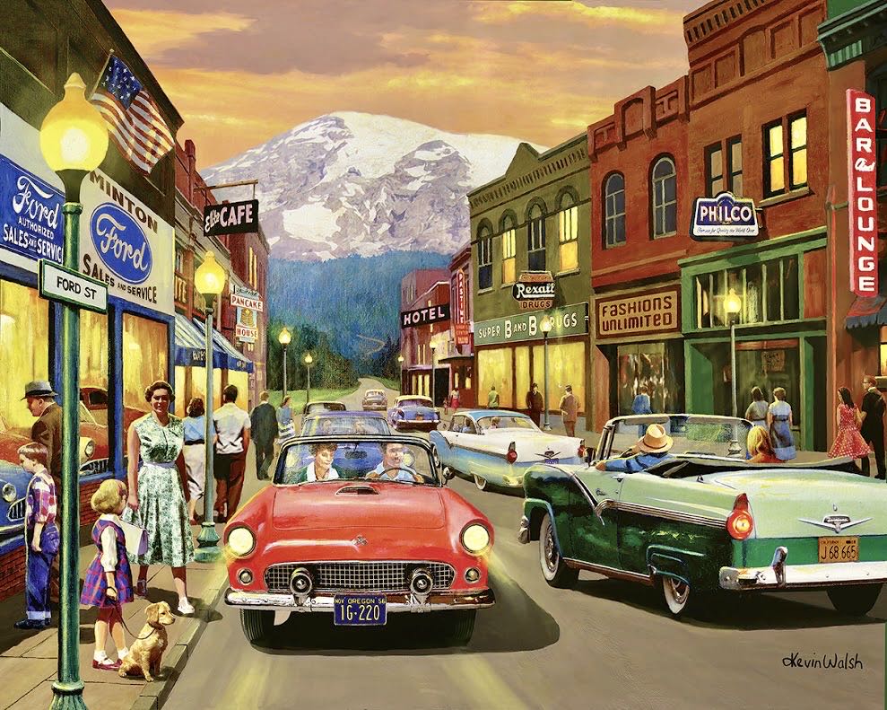 Ford Main Street - White Mountain puzzle collectible [Barcode 724819258154] - Main Image 2