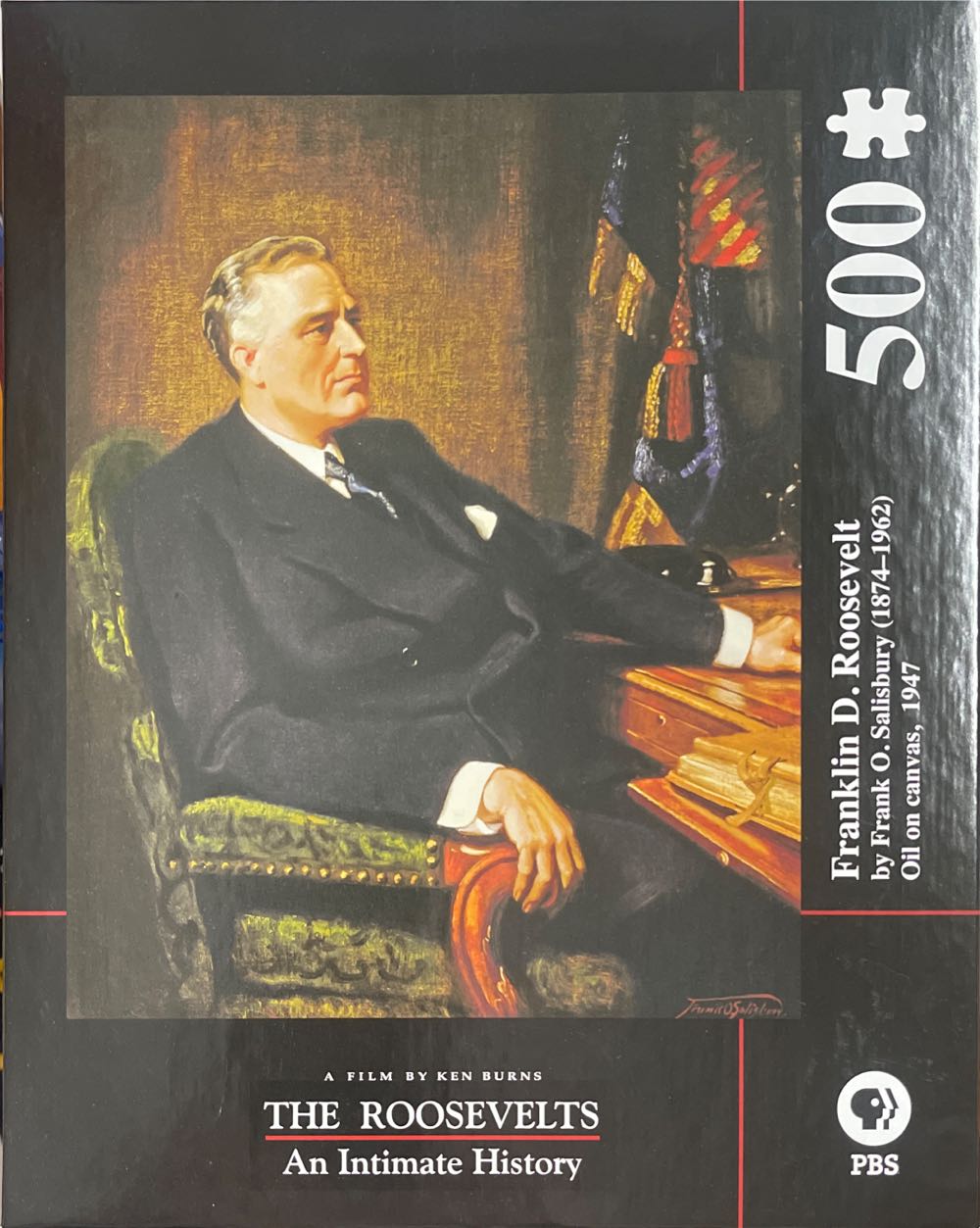 Franklin D. Roosevelt 500 Oil On Canvas - PBS puzzle collectible [Barcode 653370314415] - Main Image 2