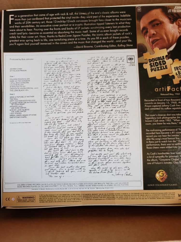 Johnny Cash At Folsom Prison - Imagination puzzle collectible [Barcode 669165008964] - Main Image 2