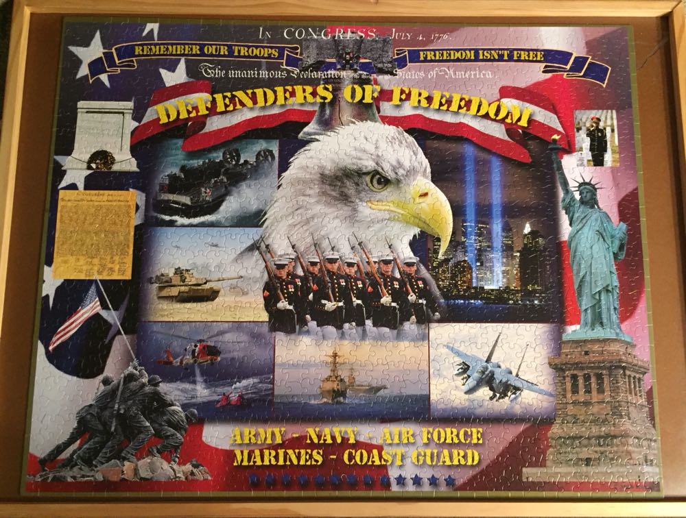 Defenders Of Freedom-$$$ - White Mountain Puzzles puzzle collectible [Barcode 724819253739] - Main Image 2