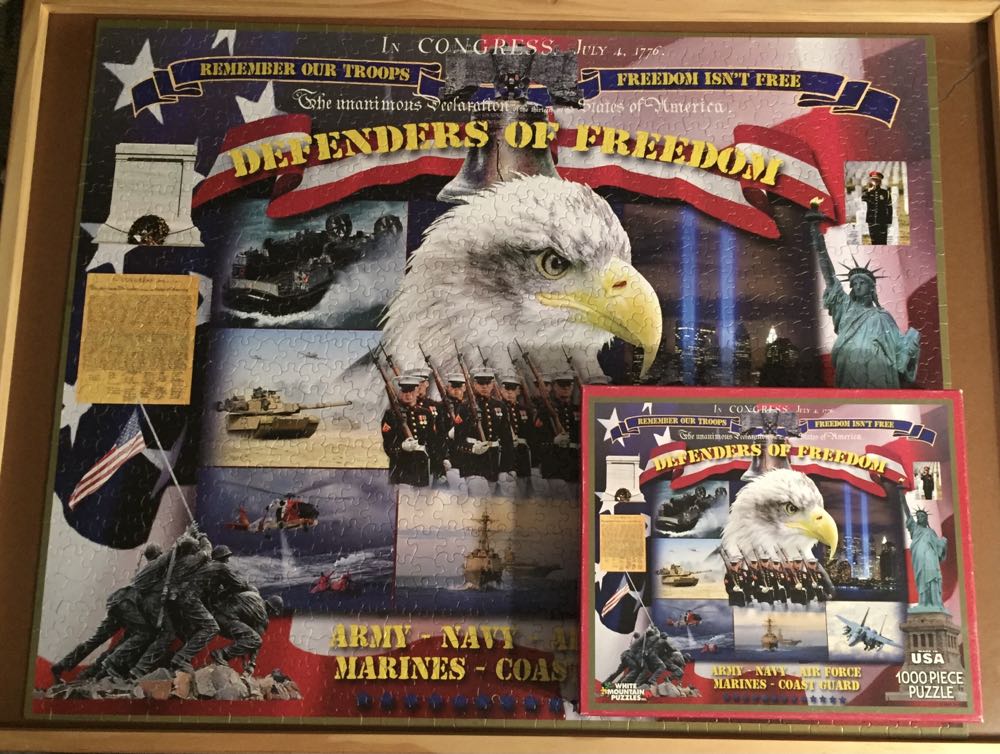 Defenders Of Freedom-$$$ - White Mountain Puzzles puzzle collectible [Barcode 724819253739] - Main Image 3