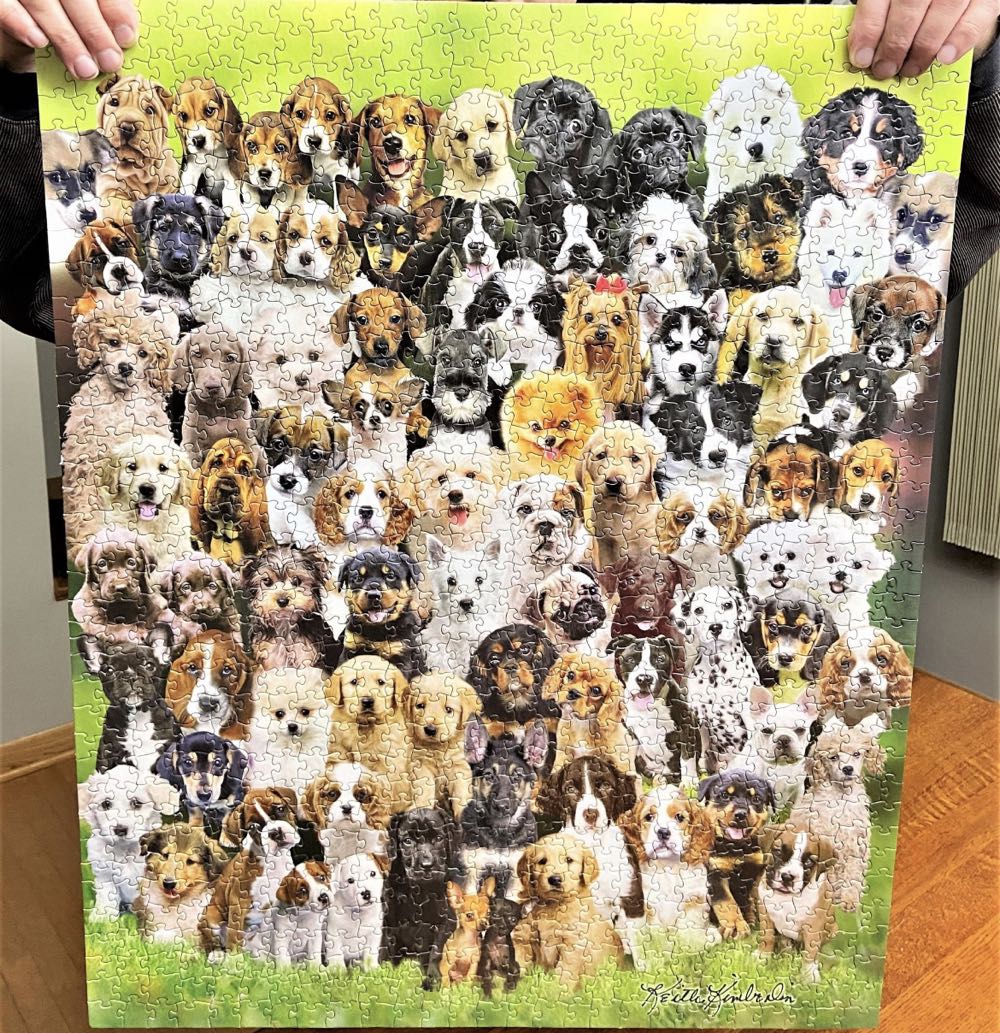 Puppy Love-NIB-KEEP - White Mountain Puzzles puzzle collectible [Barcode 724819253241] - Main Image 2