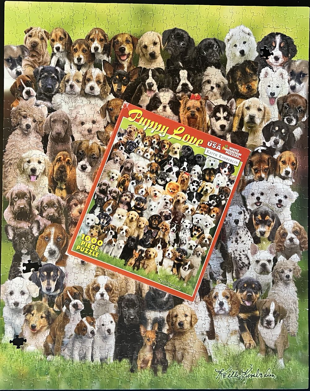 Puppy Love-NIB-KEEP - White Mountain Puzzles puzzle collectible [Barcode 724819253241] - Main Image 4