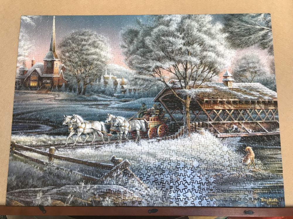 Morning Frost (Redlin) - White Mountain 🏔🇺🇸 puzzle collectible [Barcode 724819254118] - Main Image 2