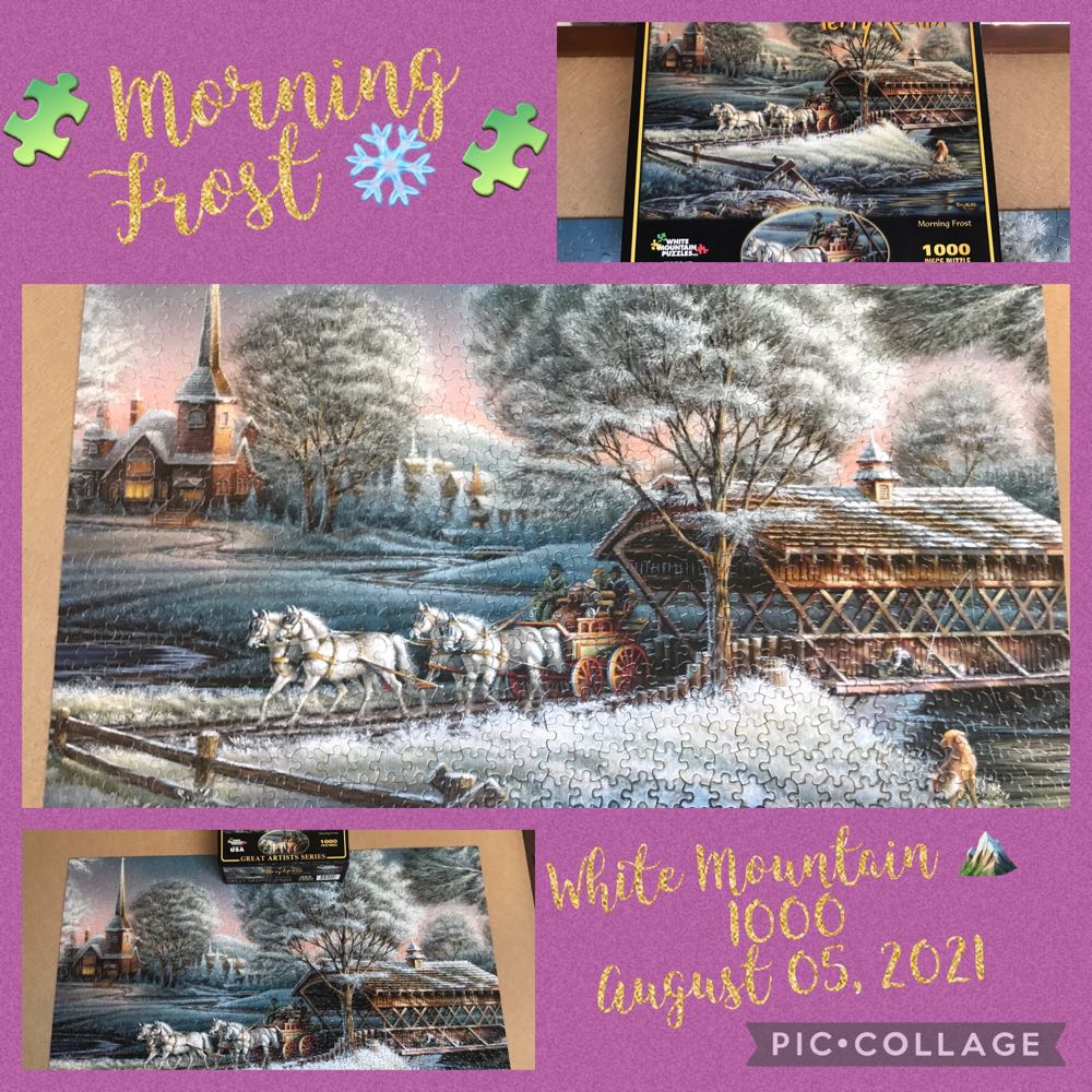 Morning Frost (Redlin) - White Mountain 🏔🇺🇸 puzzle collectible [Barcode 724819254118] - Main Image 4