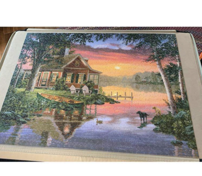 Friends At The Lake (Verified by Me)🧩 - White Mountain puzzle collectible [Barcode 724819249275] - Main Image 2