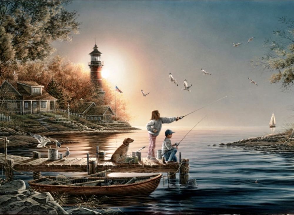 Terry Redlin : From Sea to Shining Sea - White Mountain puzzle collectible [Barcode 724819251353] - Main Image 2