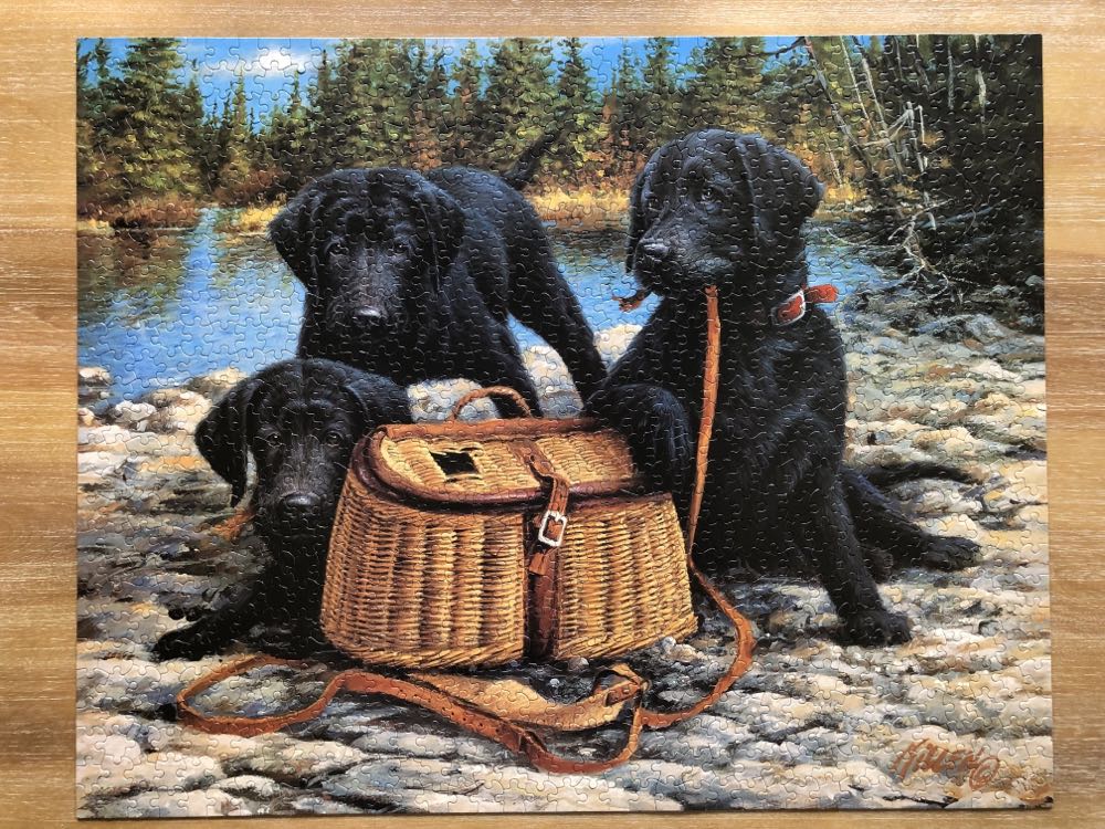 Gone Fishin’ - White Mountain puzzle collectible [Barcode 724819248407] - Main Image 2