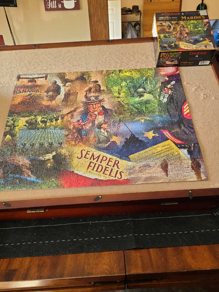 Courage And Honor Marines - Americana Souvenirs & Gifts puzzle collectible [Barcode 793473703188] - Main Image 2