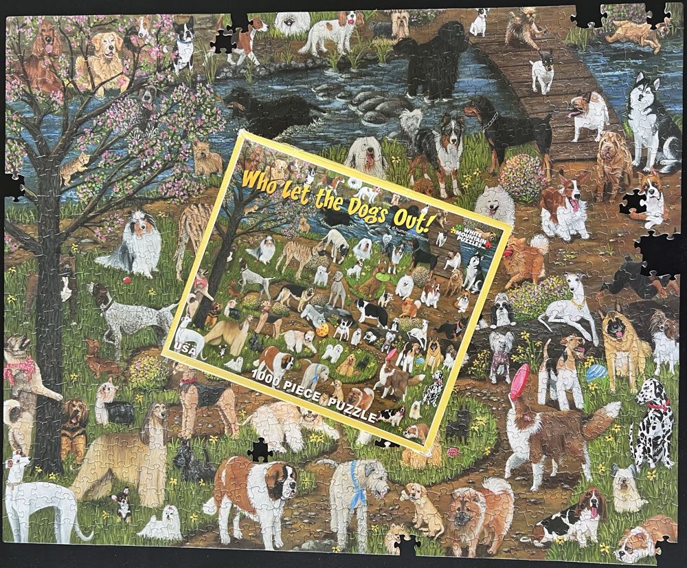 Who Let The Dogs Out-Chs - White Mountain Puzzles puzzle collectible [Barcode 724819253463] - Main Image 4