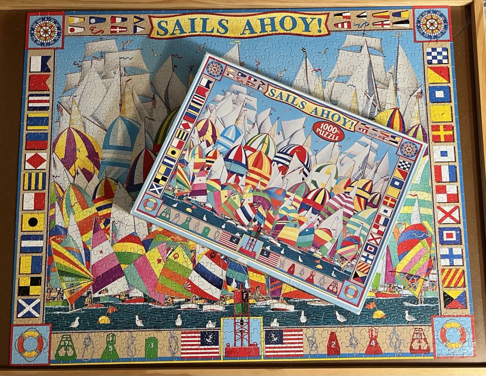Sails Ahoy!  - White Mountain Puzzles puzzle collectible [Barcode 724819249268] - Main Image 3