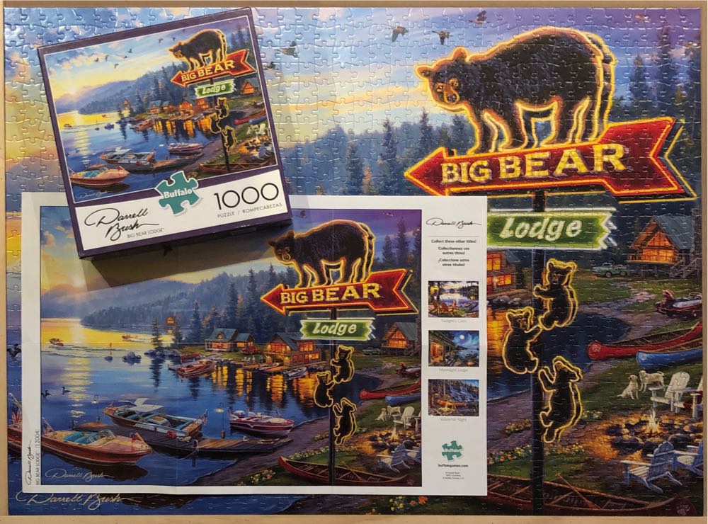 Big Bear Lodge - Buffalo Games And Puzzles puzzle collectible [Barcode 079346120048] - Main Image 3