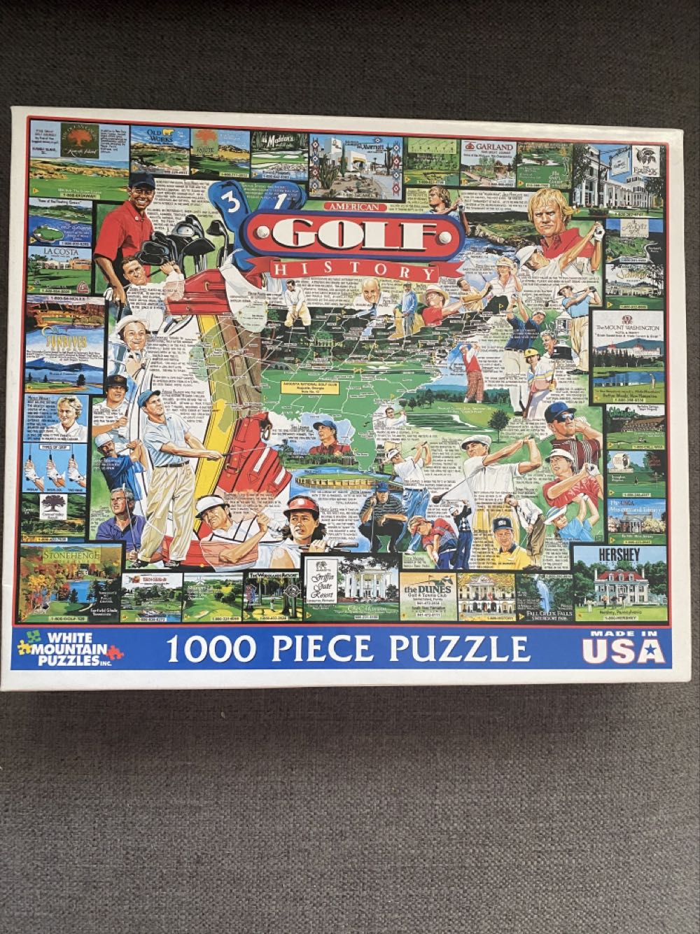 American Golf History-NIB - White Mountain Puzzles puzzle collectible [Barcode 724819247585] - Main Image 2