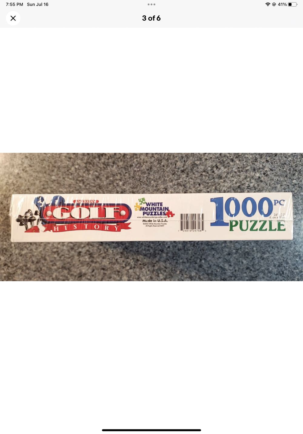 American Golf History-NIB - White Mountain Puzzles puzzle collectible [Barcode 724819247585] - Main Image 3