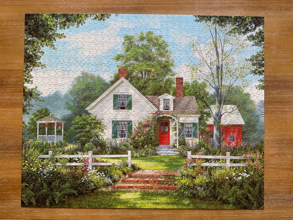Summer Cottage-825, 4/19/25-SOLD - White Mountain puzzle collectible [Barcode 724819248483] - Main Image 2