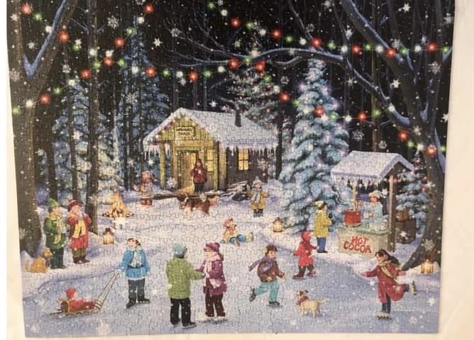 Woodland Skaters - Vermont Christmas Co. puzzle collectible [Barcode 871241009691] - Main Image 2