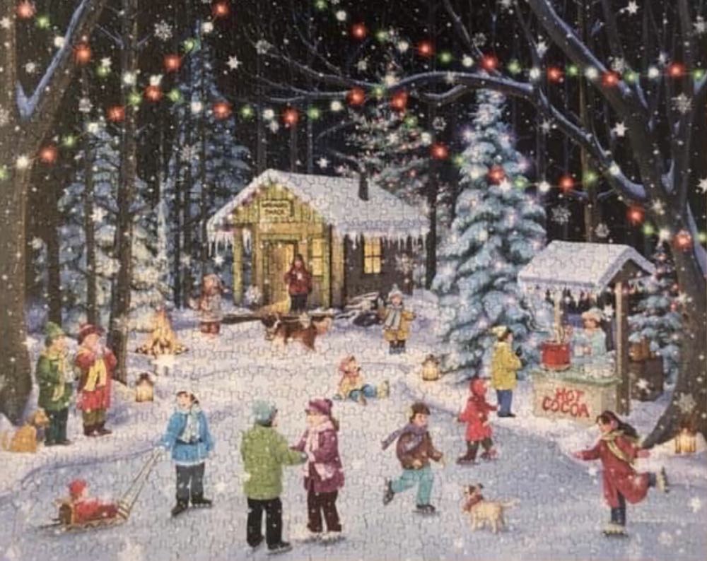 Woodland Skaters - Vermont Christmas Co. puzzle collectible [Barcode 871241009691] - Main Image 3