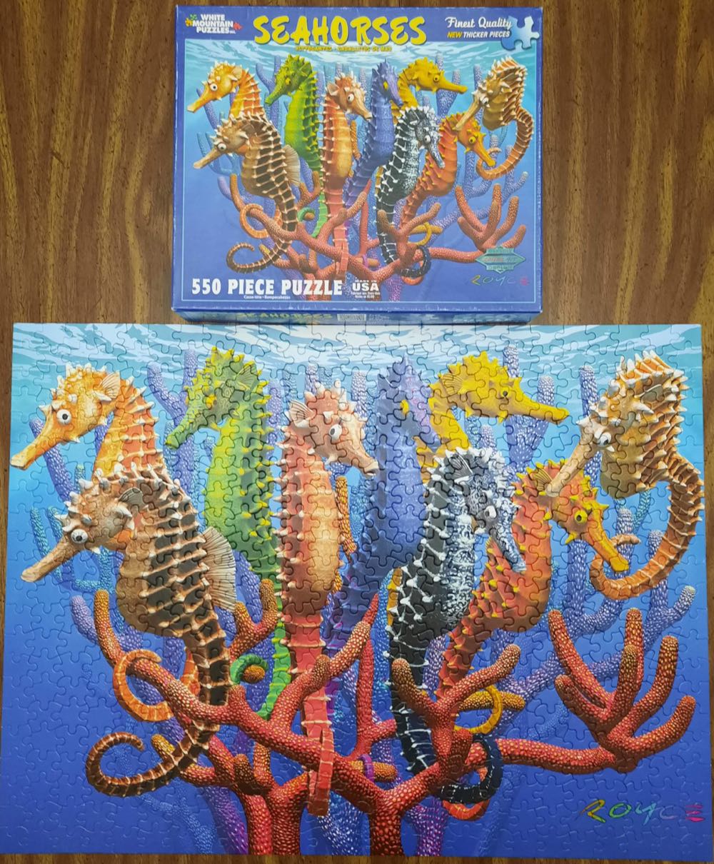 Seahorses - White Mountain 🇺🇸 puzzle collectible [Barcode 724819250080] - Main Image 2