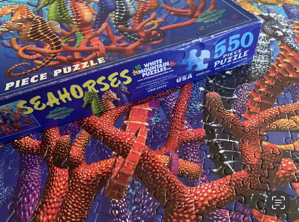 Seahorses - White Mountain 🇺🇸 puzzle collectible [Barcode 724819250080] - Main Image 3