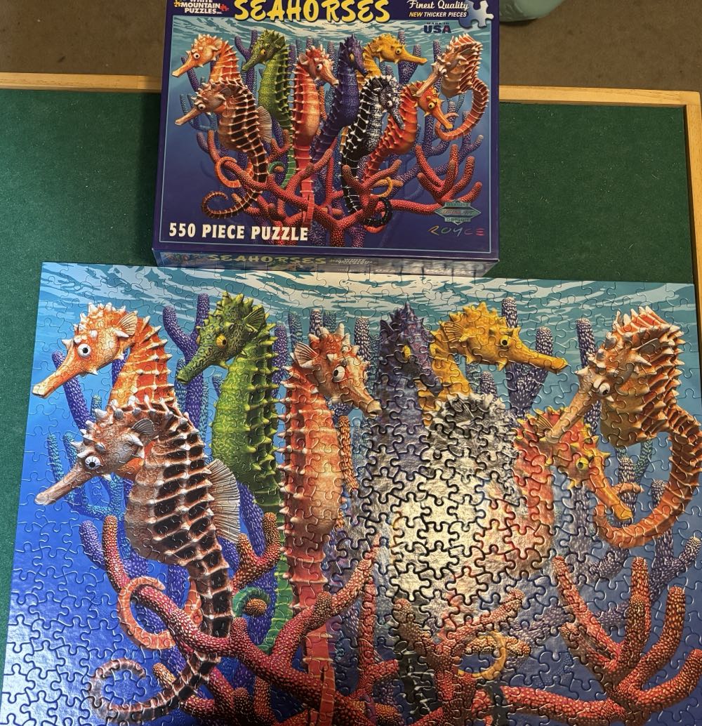 Seahorses - White Mountain 🇺🇸 puzzle collectible [Barcode 724819250080] - Main Image 4