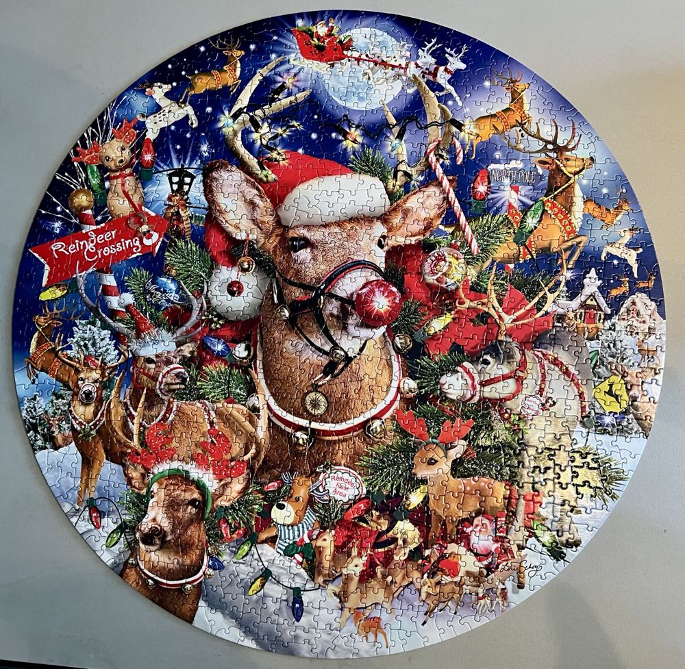 Reindeer Madness - SunsOut puzzle collectible [Barcode 796780351141] - Main Image 2