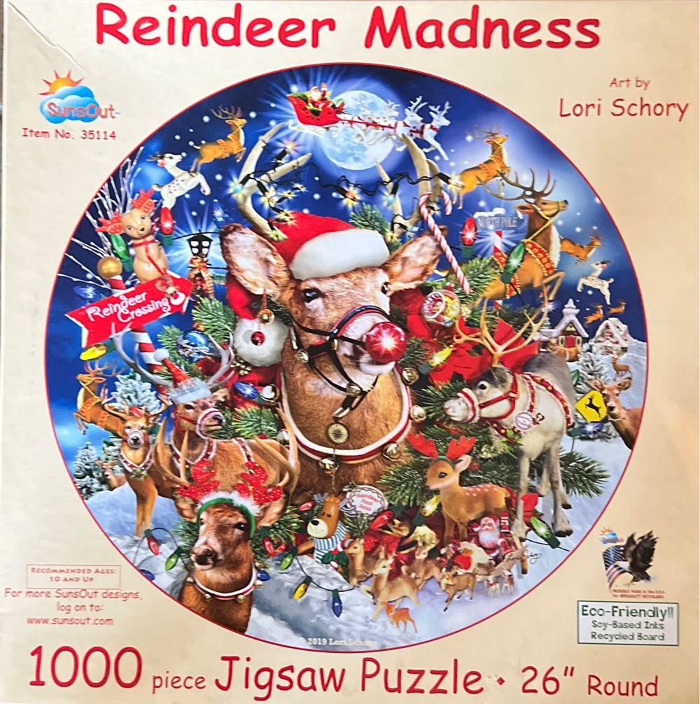 Reindeer Madness - SunsOut puzzle collectible [Barcode 796780351141] - Main Image 3