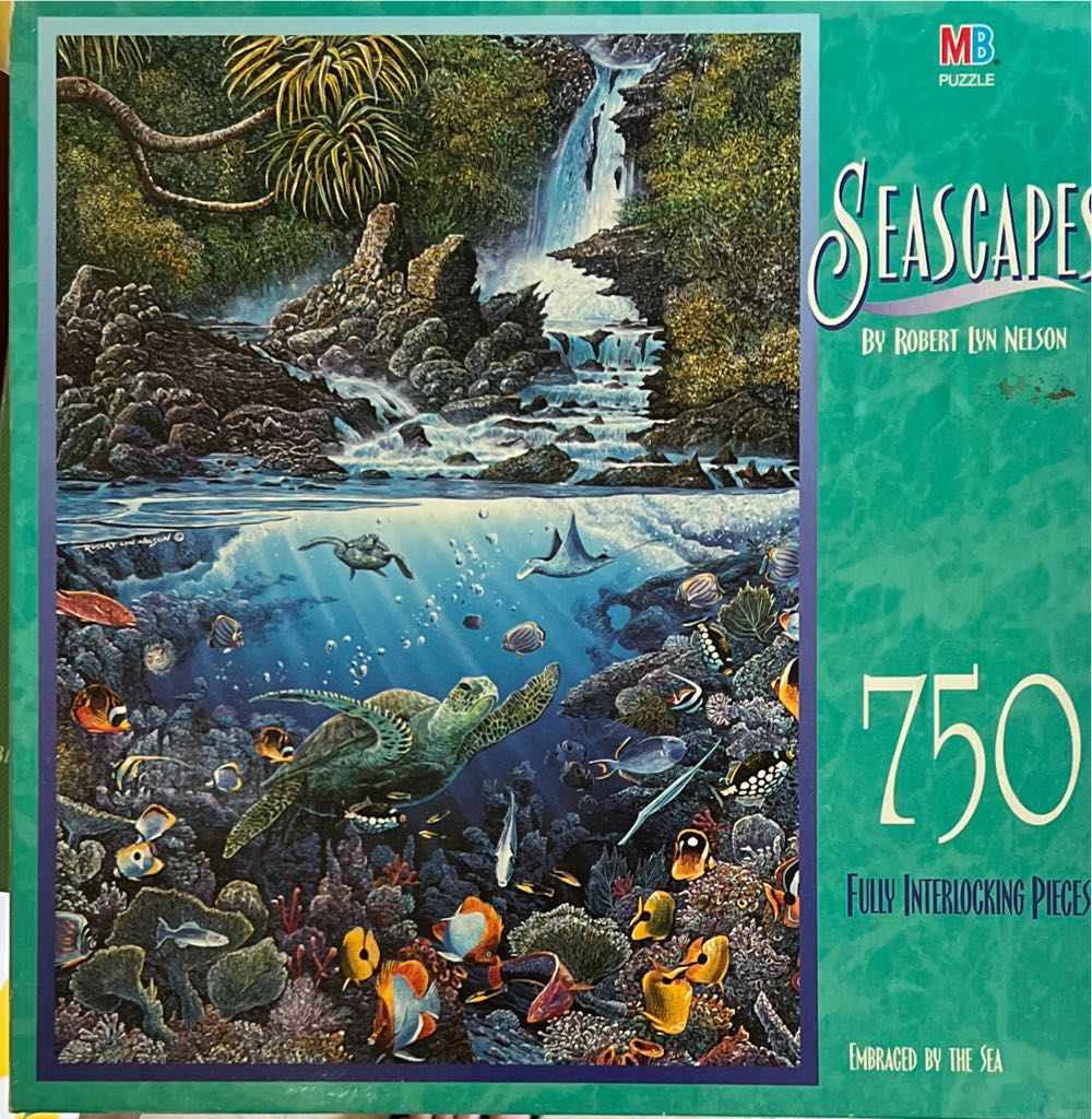 Embraced By The Sea - Milton Bradley puzzle collectible [Barcode 032244044724] - Main Image 2