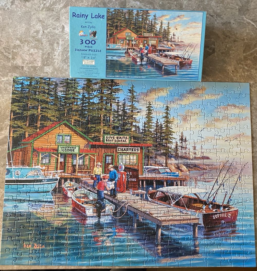 Rainy Lake - SunsOut puzzle collectible [Barcode 796780399204] - Main Image 2