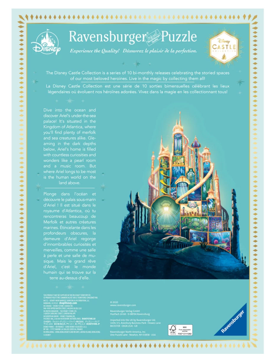 Ravensburger: Disney Castle Collection - Ariel - Ravensburger puzzle collectible - Main Image 2