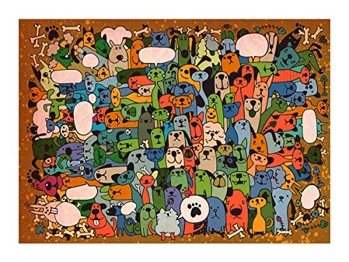 Bgraamiens Puzzle-puppies’ Party Pieces Cute Cartoon Dogs Puzzle Color Challenge Jigsaw Puzzles For Adults And Kids - Bgraamiens puzzle collectible [Barcode 701722358379] - Main Image 1