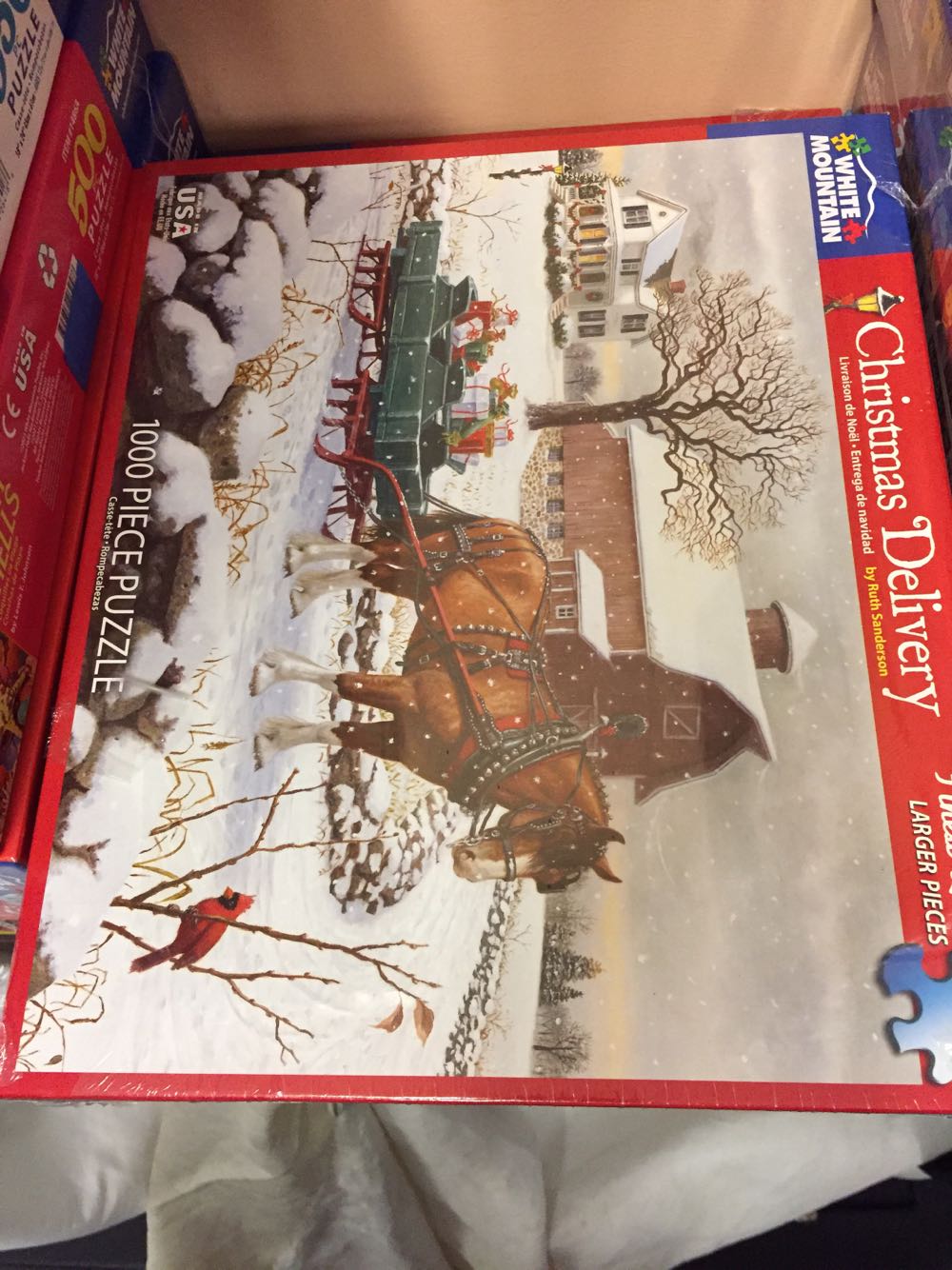 Winter Perch Birds In Snow 