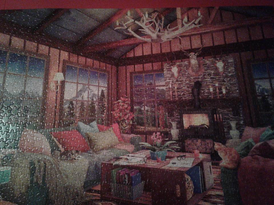 Cozy Fire - Rustic Lodge - Ceaco puzzle collectible [Barcode 021081310321] - Main Image 2