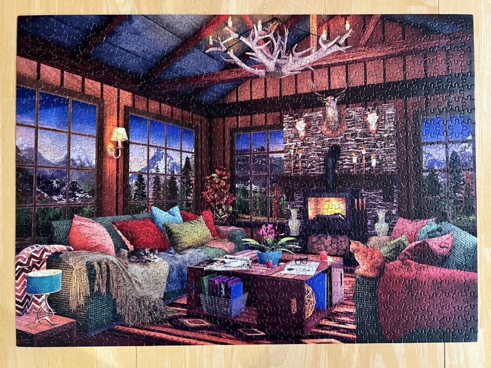 Cozy Fire - Rustic Lodge - Ceaco puzzle collectible [Barcode 021081310321] - Main Image 4