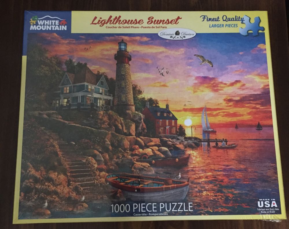 Lighthouse Sunset - White Mountain puzzle collectible [Barcode 724819263783] - Main Image 2