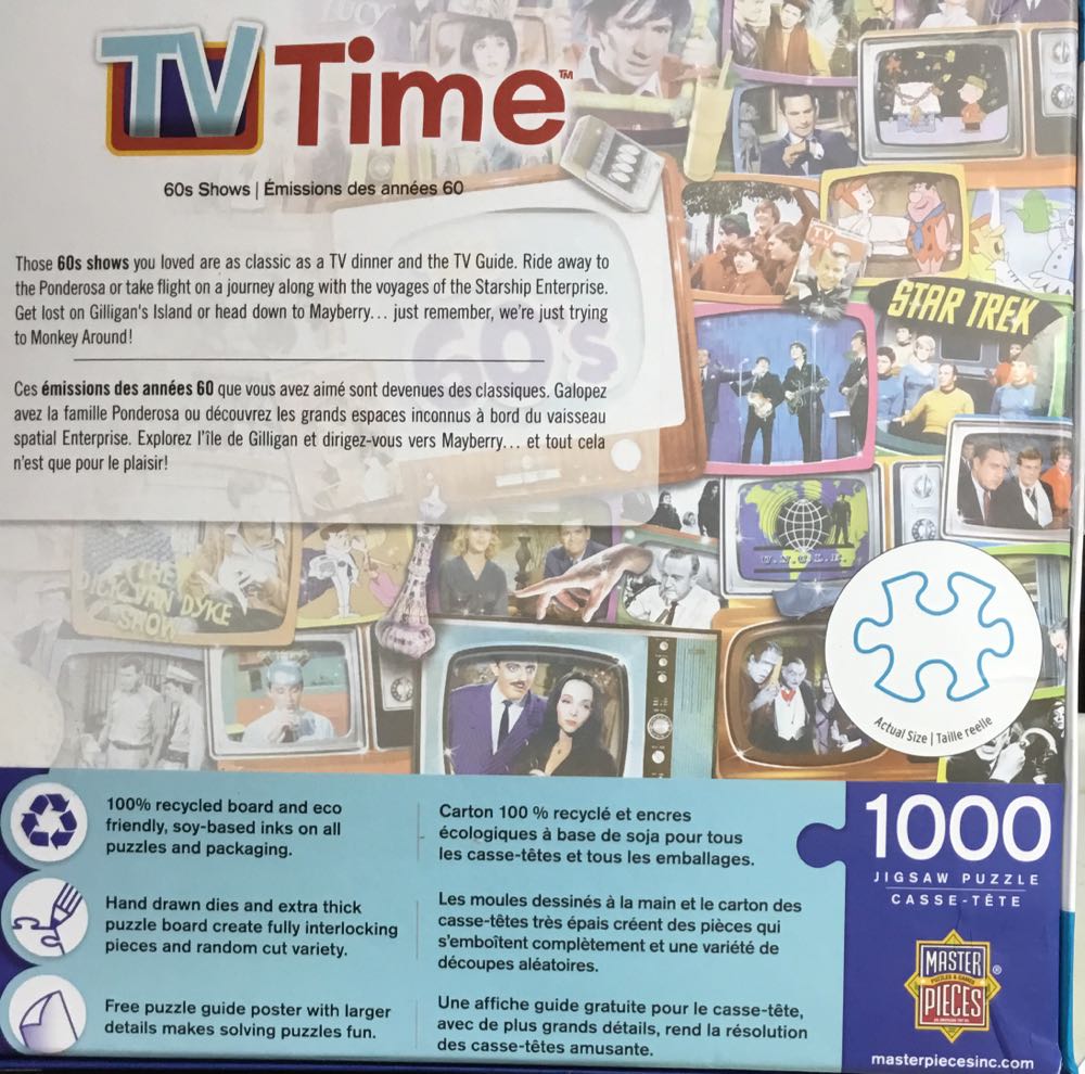 TV Time : 60s Shows - MasterPieces puzzle collectible [Barcode 705988721557] - Main Image 2