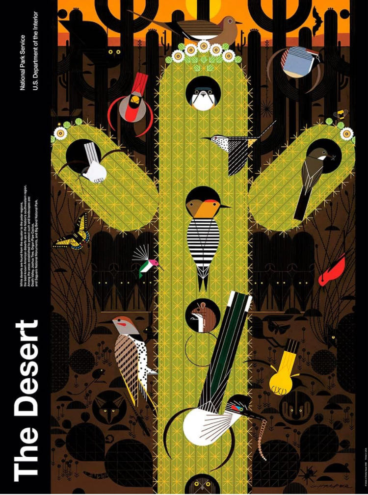 Charley Harper - The Desert - Pomegranate puzzle collectible [Barcode 9780764987427] - Main Image 2