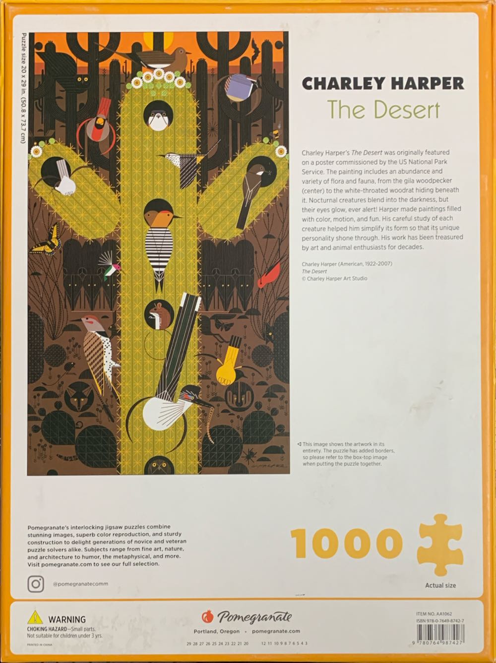 Charley Harper - The Desert - Pomegranate puzzle collectible [Barcode 9780764987427] - Main Image 3