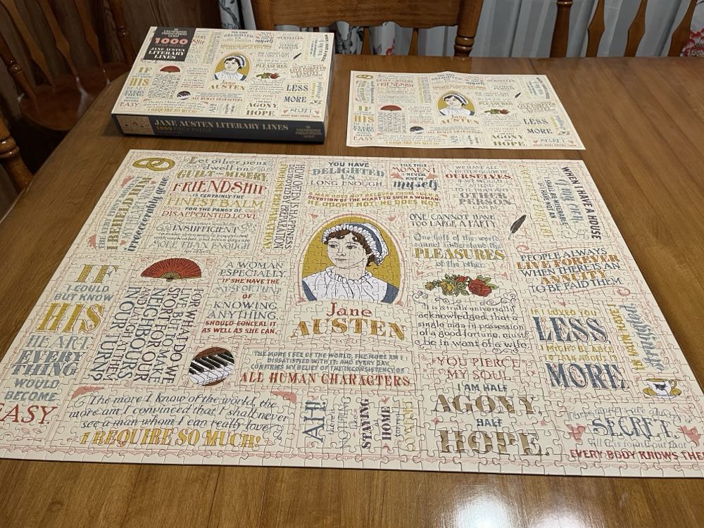 Jane Austen Literary Lines - Unemployed Philosophers Guild puzzle collectible [Barcode 814229004707] - Main Image 4